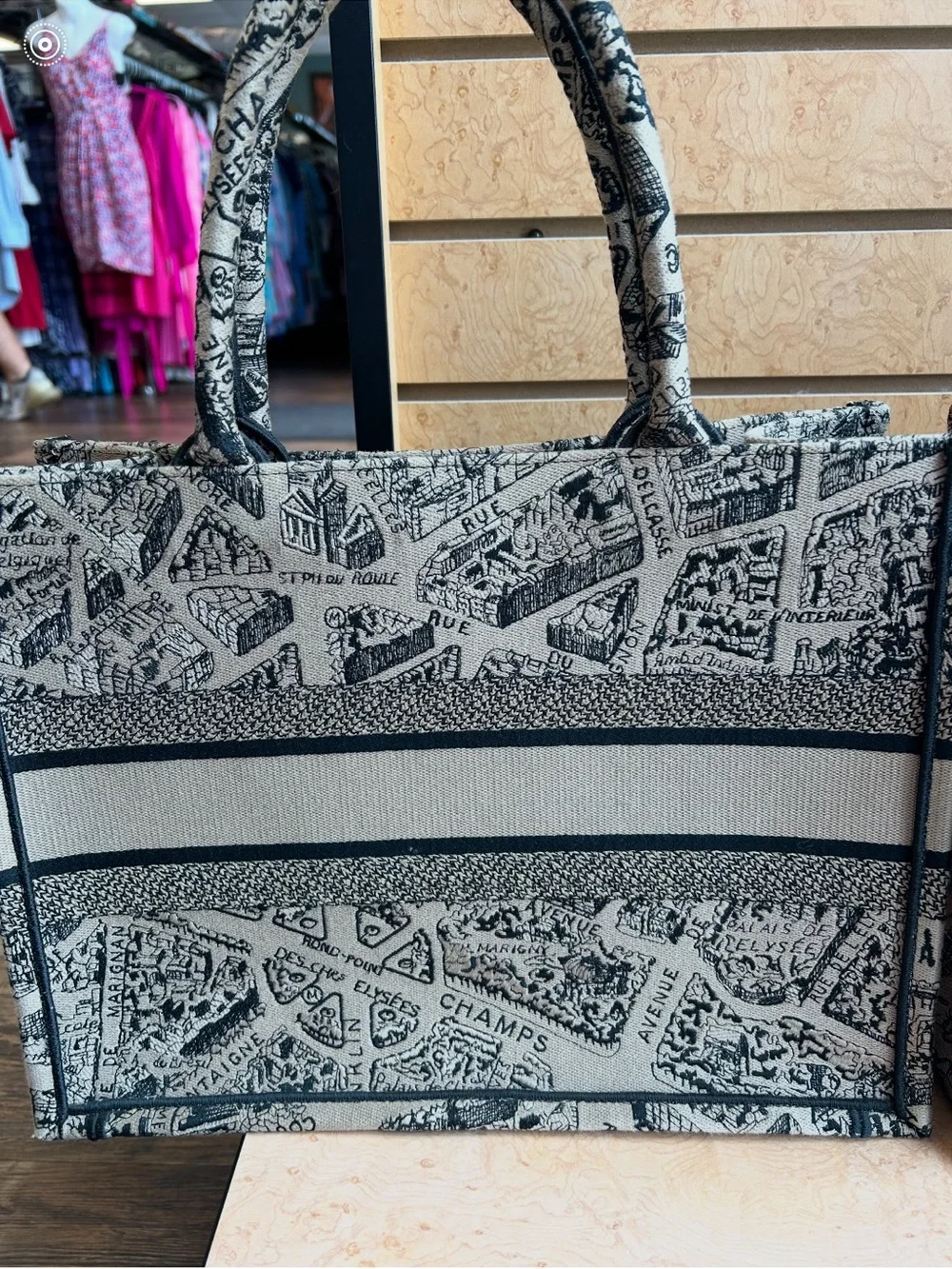 Christian Dior Book Tote - Plan De Paris Print Medium size